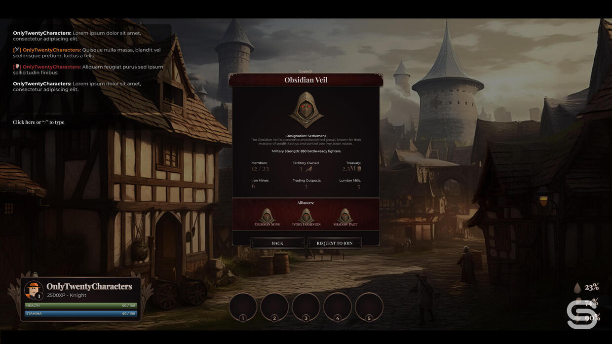 ROBLOX Edo Shoguns Legacy Game User Interface Design