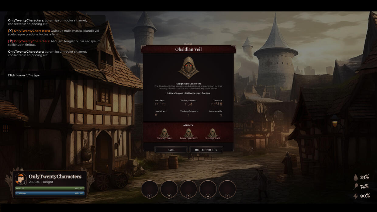 ROBLOX Edo Shoguns Legacy Game User Interface Design
