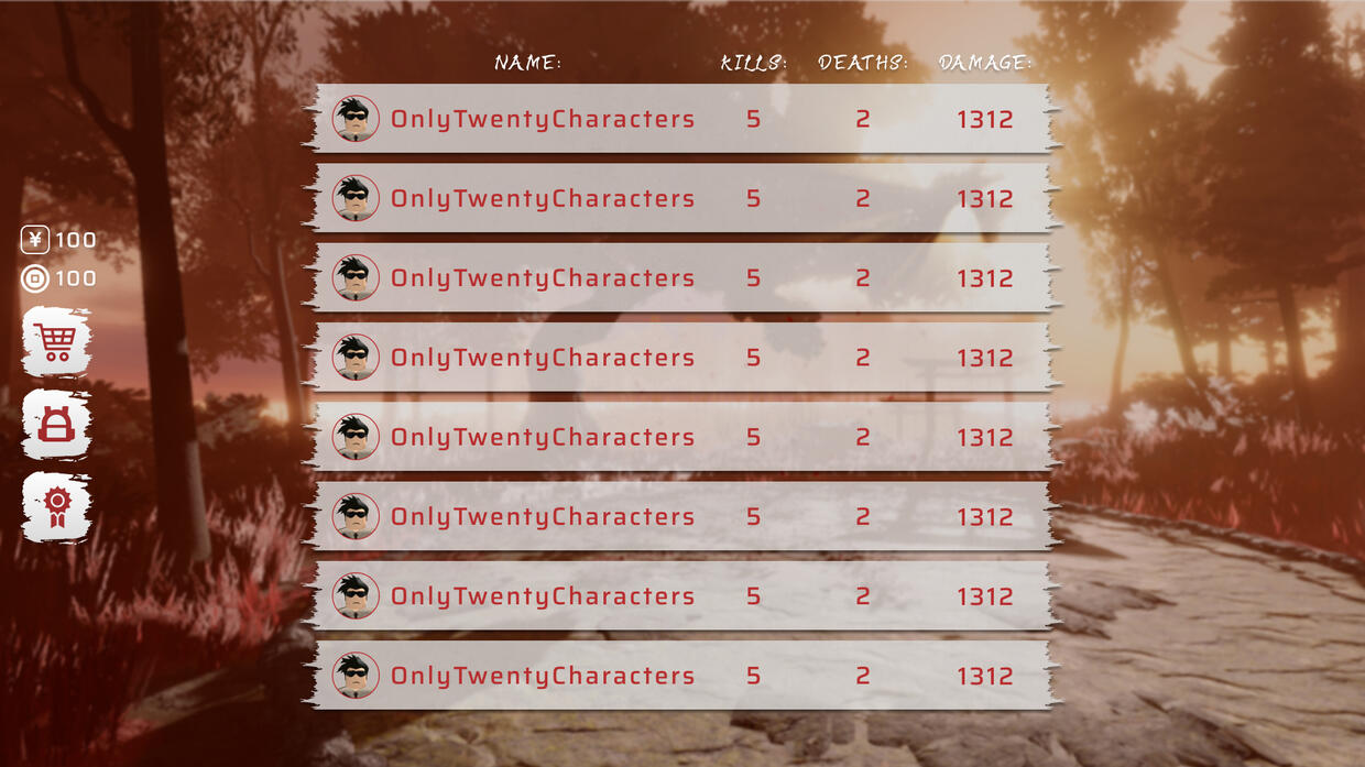 ROBLOX Edo Shoguns Legacy Game User Interface Design