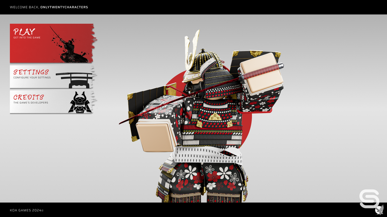 ROBLOX Edo Shoguns Legacy Game User Interface Design