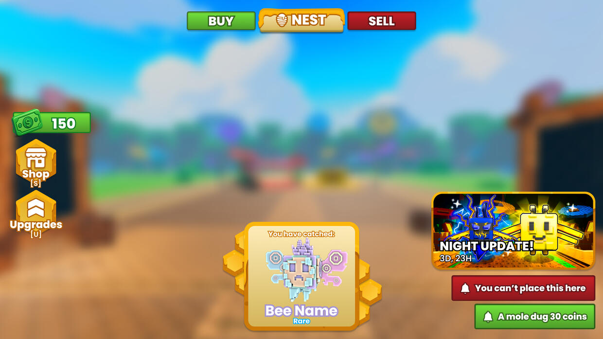 ROBLOX Catch a Bee Roblox Game UI User Interface Design