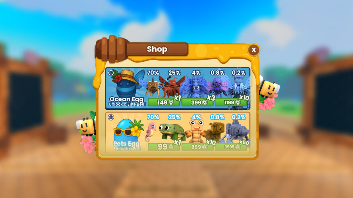 ROBLOX Catch a Bee Roblox Game UI User Interface Design